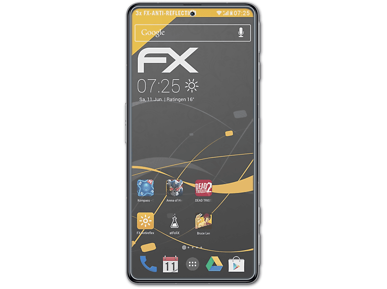 ATFOLIX GT) Displayschutz(für Poco Xiaomi FX-Antireflex F4 3x
