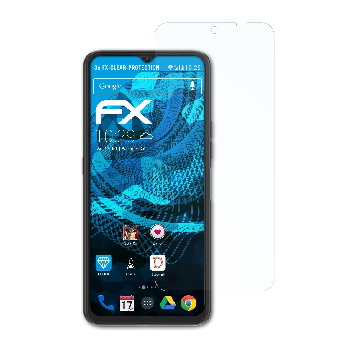 ATFOLIX 3x FX-Clear Displayschutz(für Power UMiDigi 7 Max)