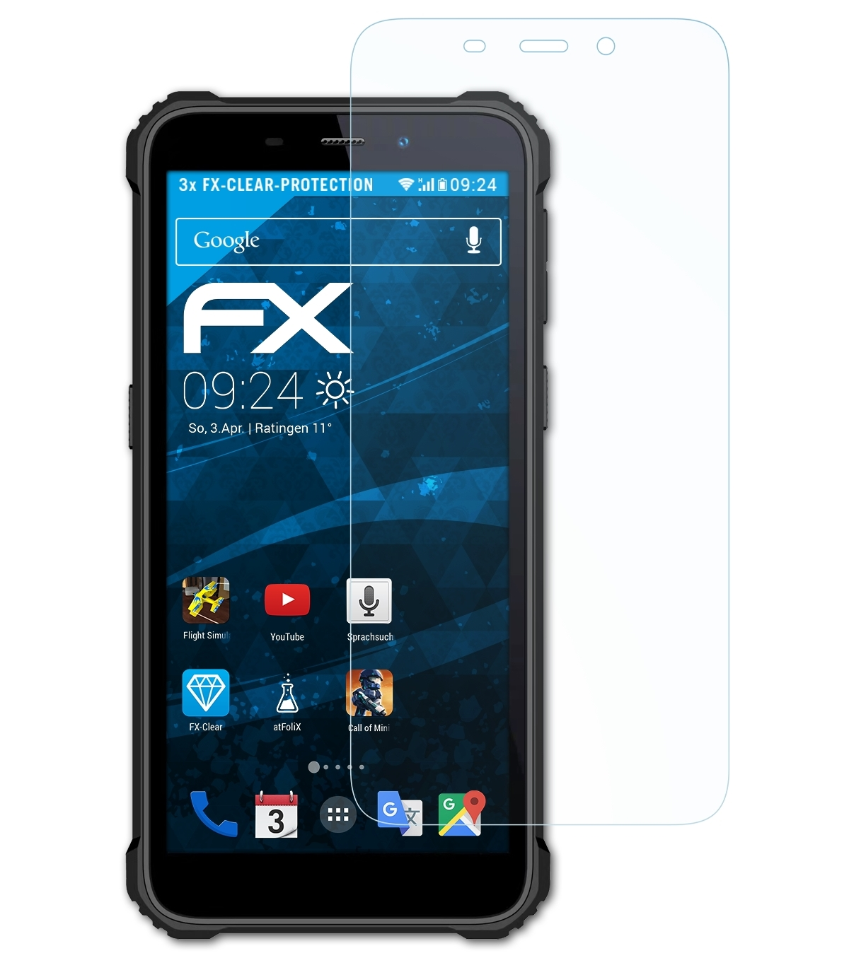 Oukitel WP20) ATFOLIX FX-Clear Displayschutz(für 3x