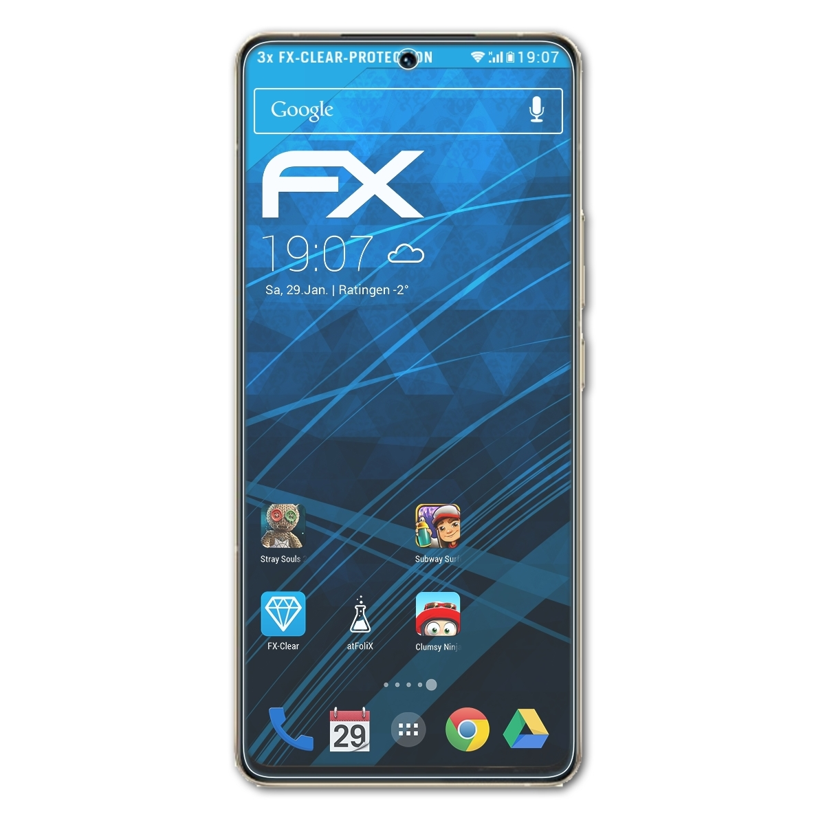 Vivo Displayschutz(für S15) ATFOLIX FX-Clear 3x