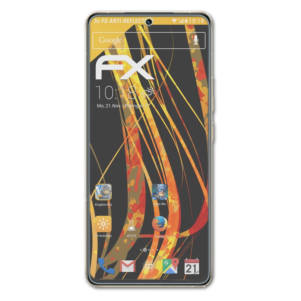 ATFOLIX 3x Vivo S15) FX-Antireflex Displayschutz(für