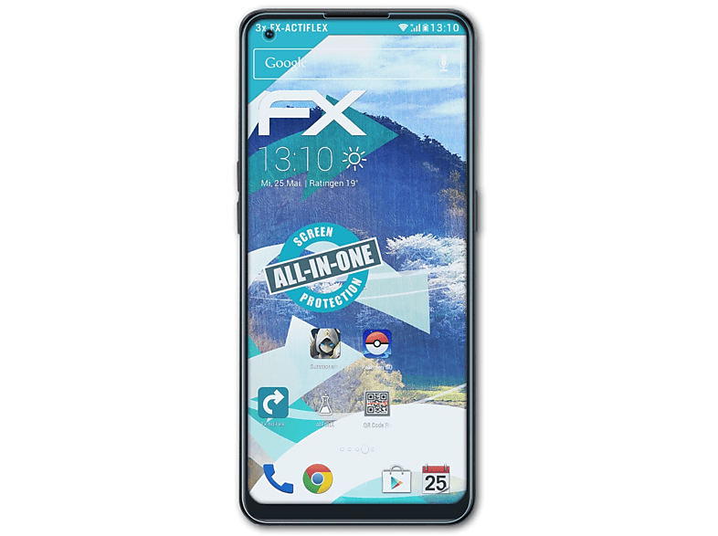 ATFOLIX 5G) Oppo 3x Displayschutz(für F21 FX-ActiFleX Pro