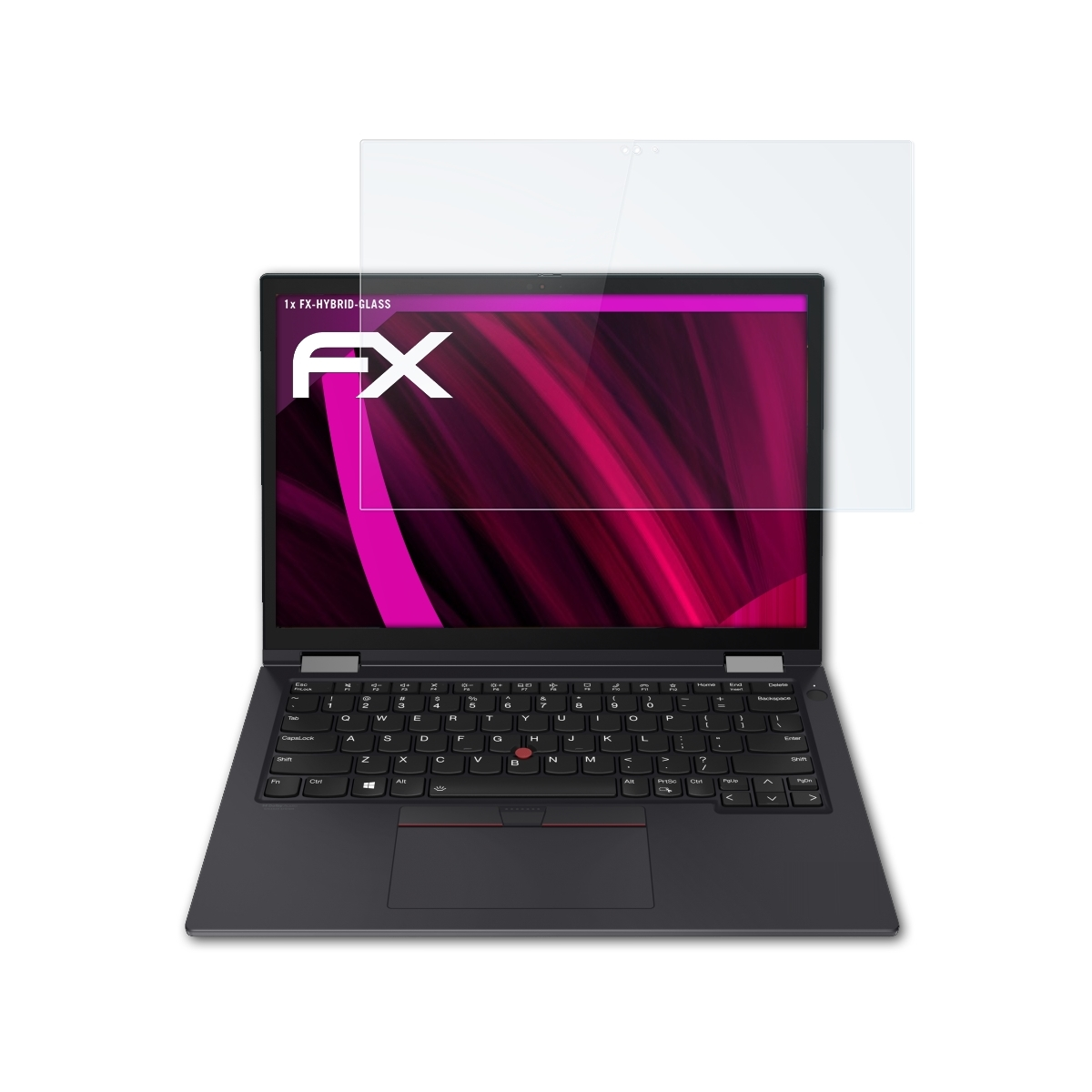 ATFOLIX FX-Hybrid-Glass Schutzglas(für 2)) Lenovo ThinkPad X13 (Gen Yoga