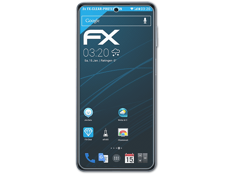 ATFOLIX 3x FX-Clear Displayschutz(für Samsung Galaxy M53 5G)