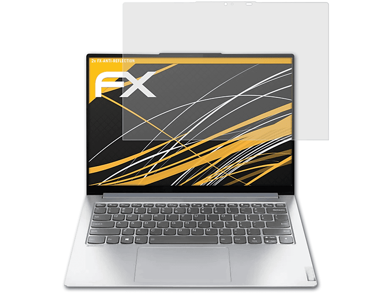 ATFOLIX 2x FX-Antireflex Displayschutz(für Lenovo Yoga Slim 7i Pro (14 Inch))