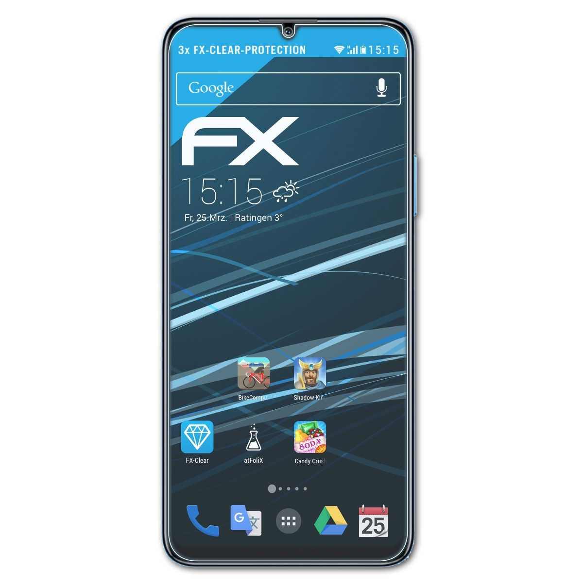 FX-Clear ATFOLIX 3x 6T) Honor Displayschutz(für Play