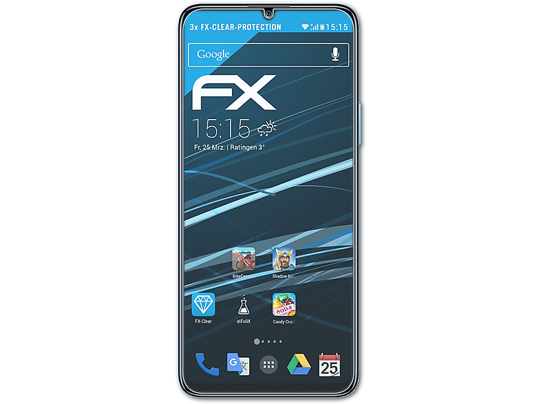 ATFOLIX 3x FX-Clear Play Displayschutz(für Honor 6T)