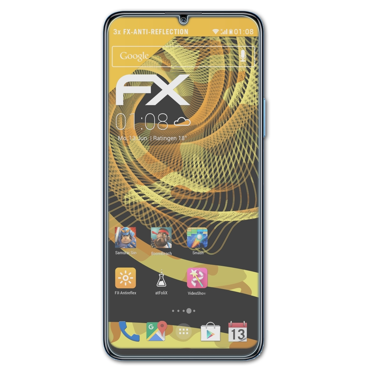 FX-Antireflex 3x 6T) ATFOLIX Honor Displayschutz(für Play