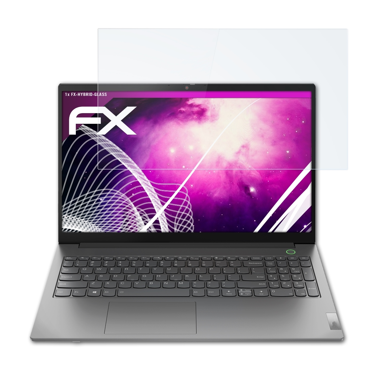 ATFOLIX FX-Hybrid-Glass Schutzglas(für Lenovo ThinkBook 15 3)) (Gen