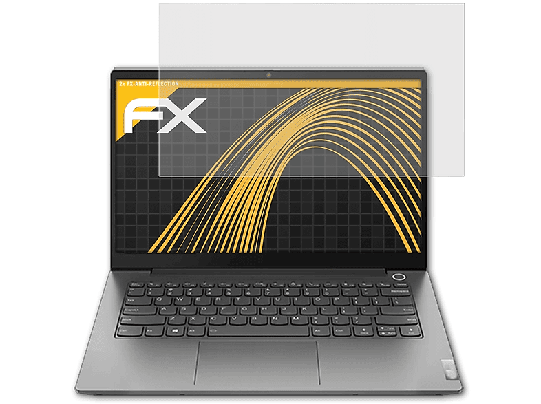 ATFOLIX 2x FX-Antireflex Displayschutz(für Lenovo ThinkBook 14 (Gen 3))
