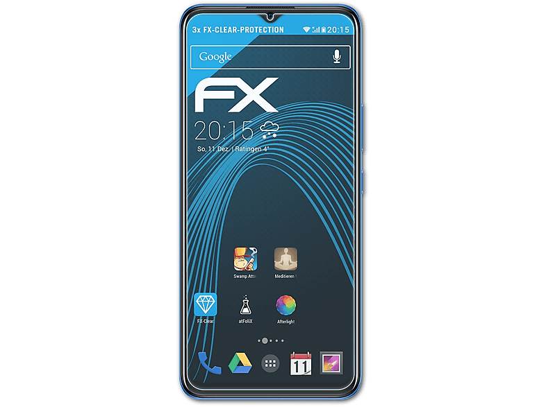 ATFOLIX 3x FX-Clear Displayschutz(für Vivo Y01)
