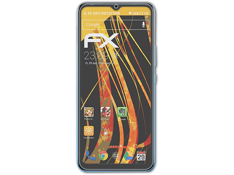 ATFOLIX 3x FX-Antireflex Displayschutz(für Infinix Hot 12i)