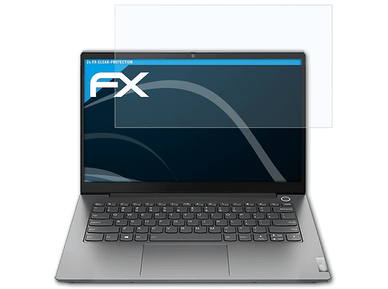 14 FX-Clear Lenovo 3)) 2x Displayschutz(für ATFOLIX ThinkBook (Gen