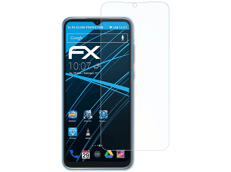 ATFOLIX 3x FX-Clear Oscal C60) Displayschutz(für Blackview