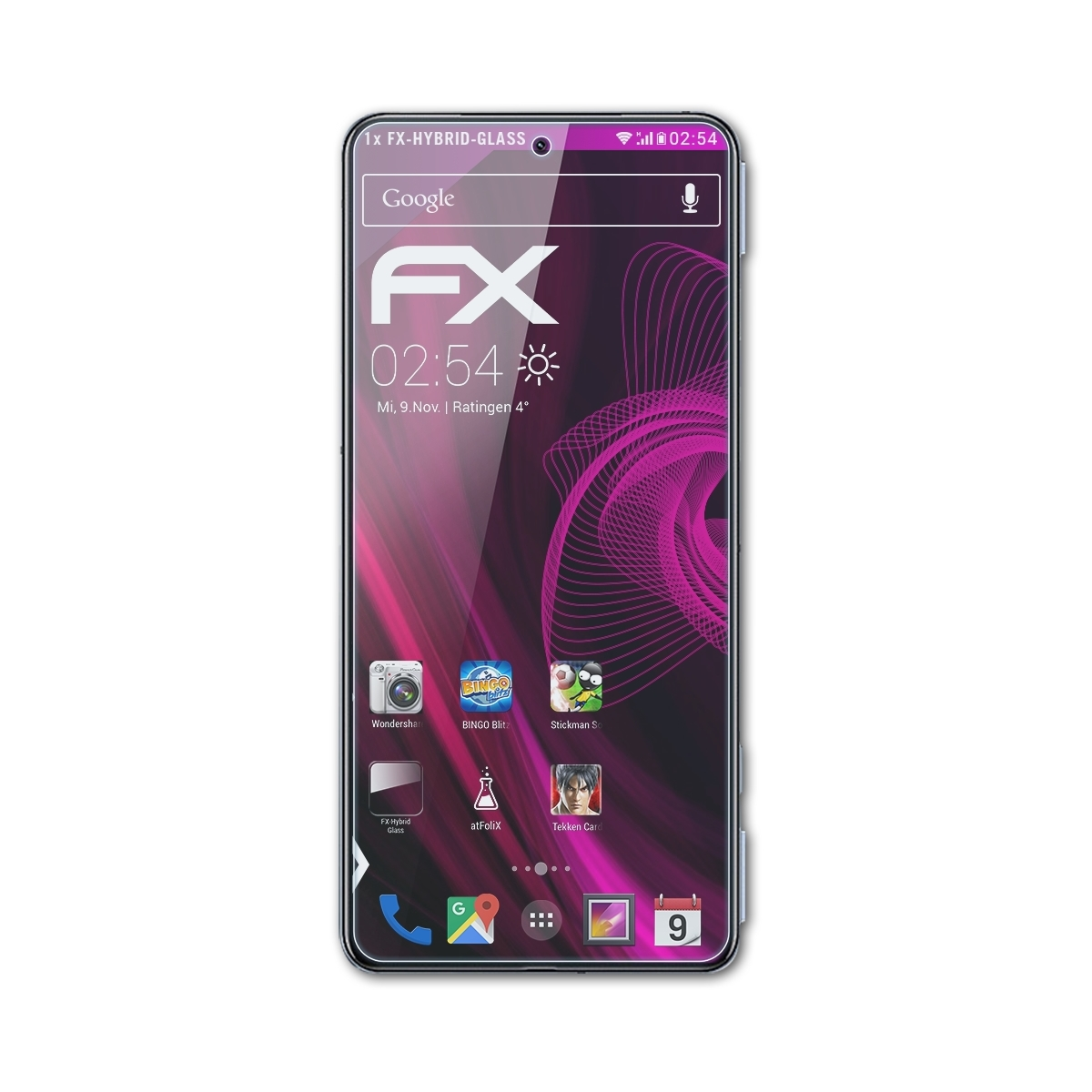 Shark Xiaomi FX-Hybrid-Glass ATFOLIX Black Schutzglas(für 5)