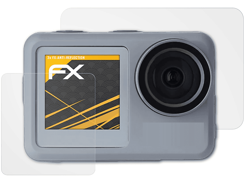 9S ATFOLIX FX-Antireflex 3x Rollei Plus) Displayschutz(für Actioncam