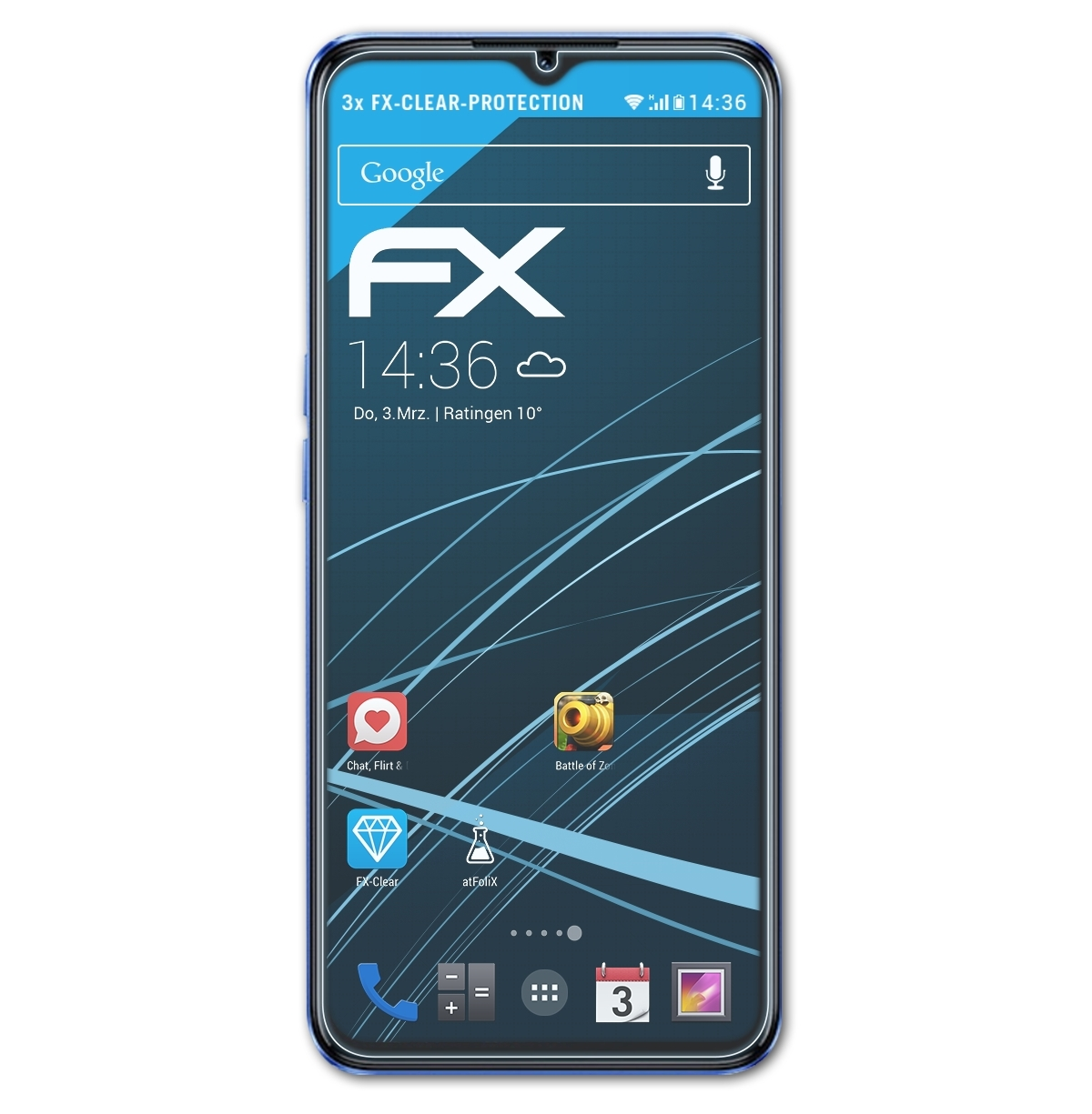 3x Realme FX-Clear Q5i) Displayschutz(für ATFOLIX