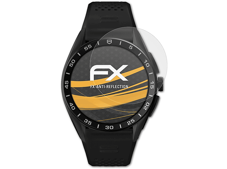 ATFOLIX 3x Heuer Displayschutz(für E4 TAG Connected FX-Antireflex (45mm)) Calibre