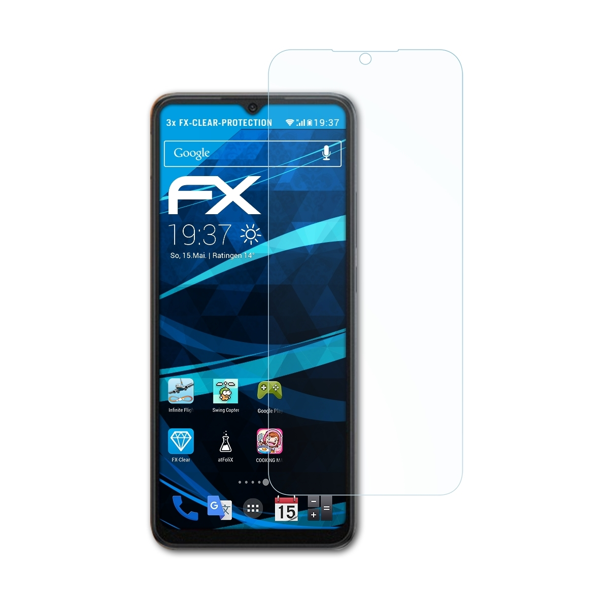 ATFOLIX 3x FX-Clear Redmi Xiaomi Power) 10 Displayschutz(für