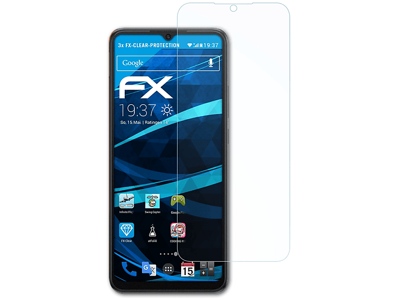 FX-Clear Power) Xiaomi 3x Redmi Displayschutz(für ATFOLIX 10