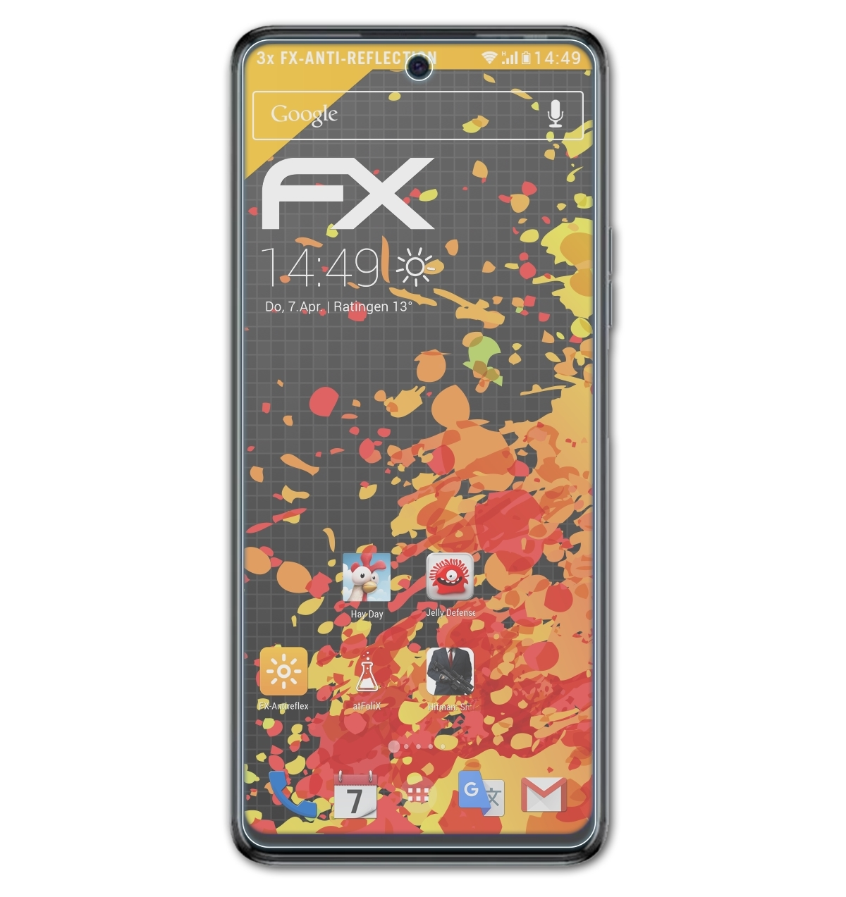 ATFOLIX 3x FX-Antireflex Displayschutz(für Tecno 5G) Pova