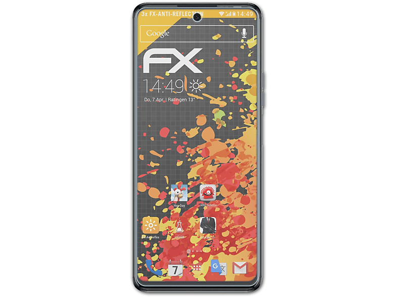 ATFOLIX 3x FX-Antireflex Displayschutz(für Tecno Pova 5G)