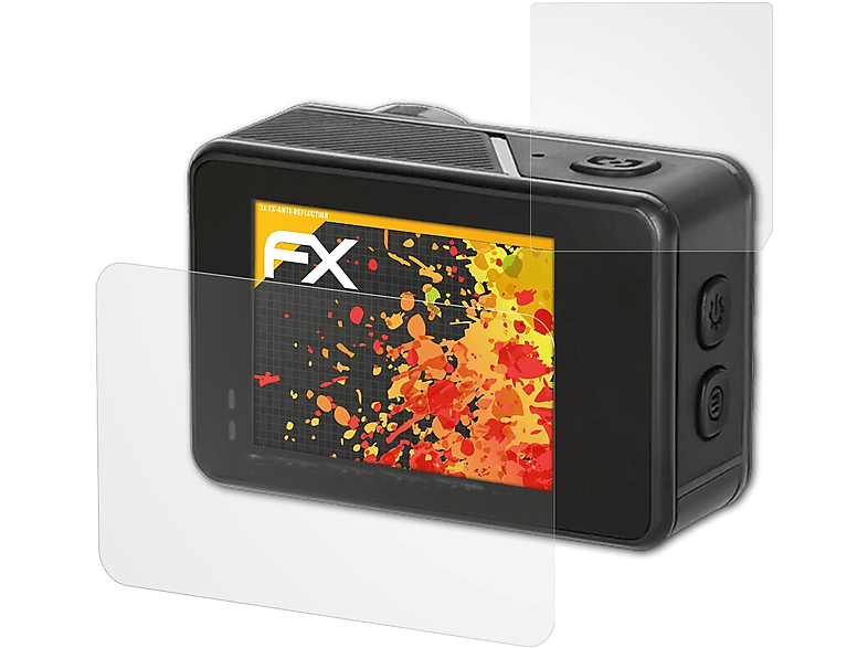 ATFOLIX 3x FX-Antireflex Displayschutz(für Rollei Actioncam 11S Plus)