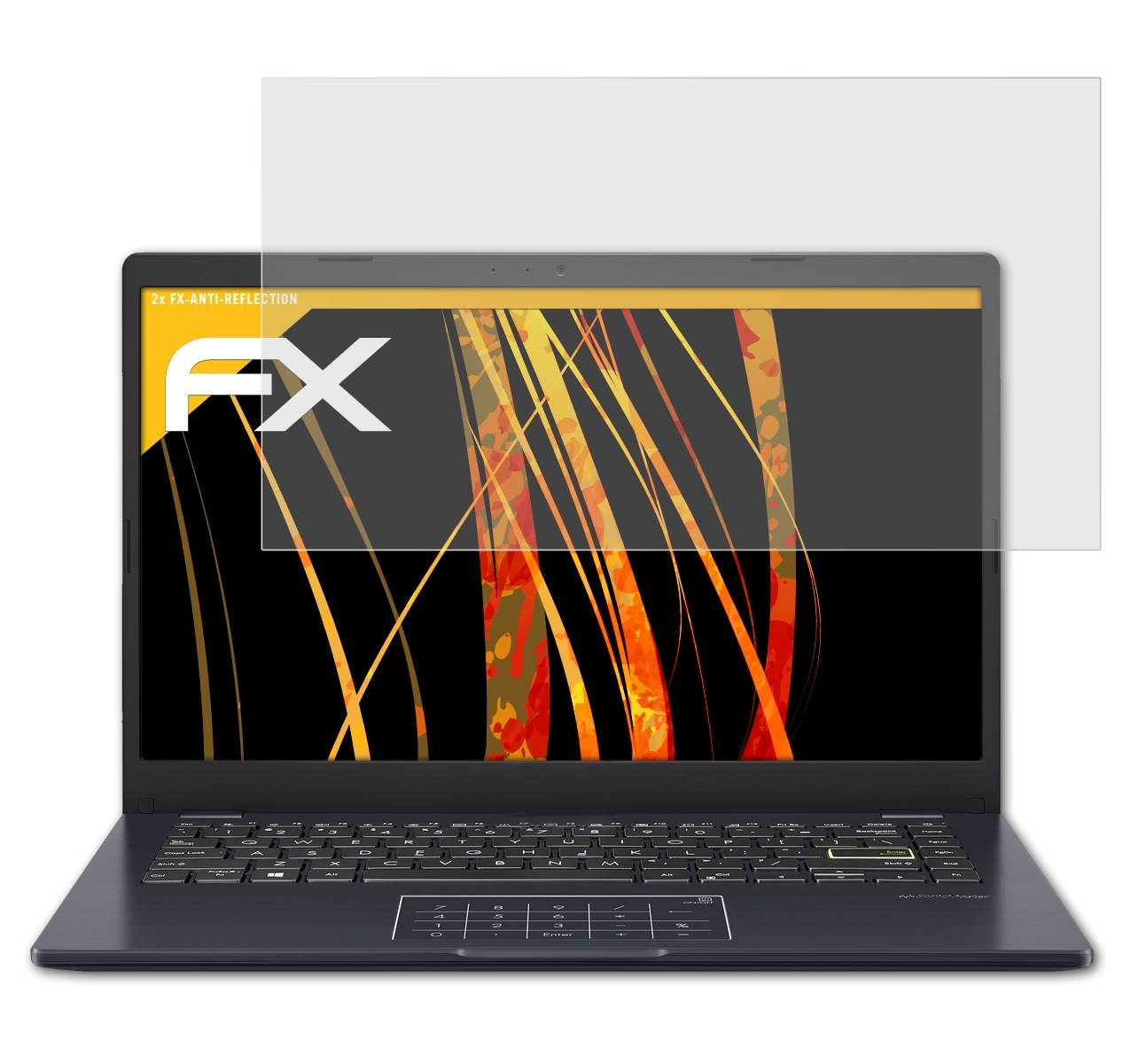 ATFOLIX 2x FX-Antireflex Displayschutz(für Asus 14 (E410)) Go Vivobook