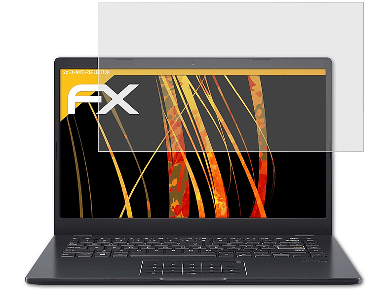 Go ATFOLIX FX-Antireflex (E410)) 2x Vivobook Displayschutz(für Asus 14