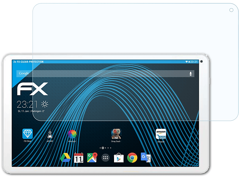 ATFOLIX 2x FX-Clear Displayschutz(für WiFi) T101 Archos