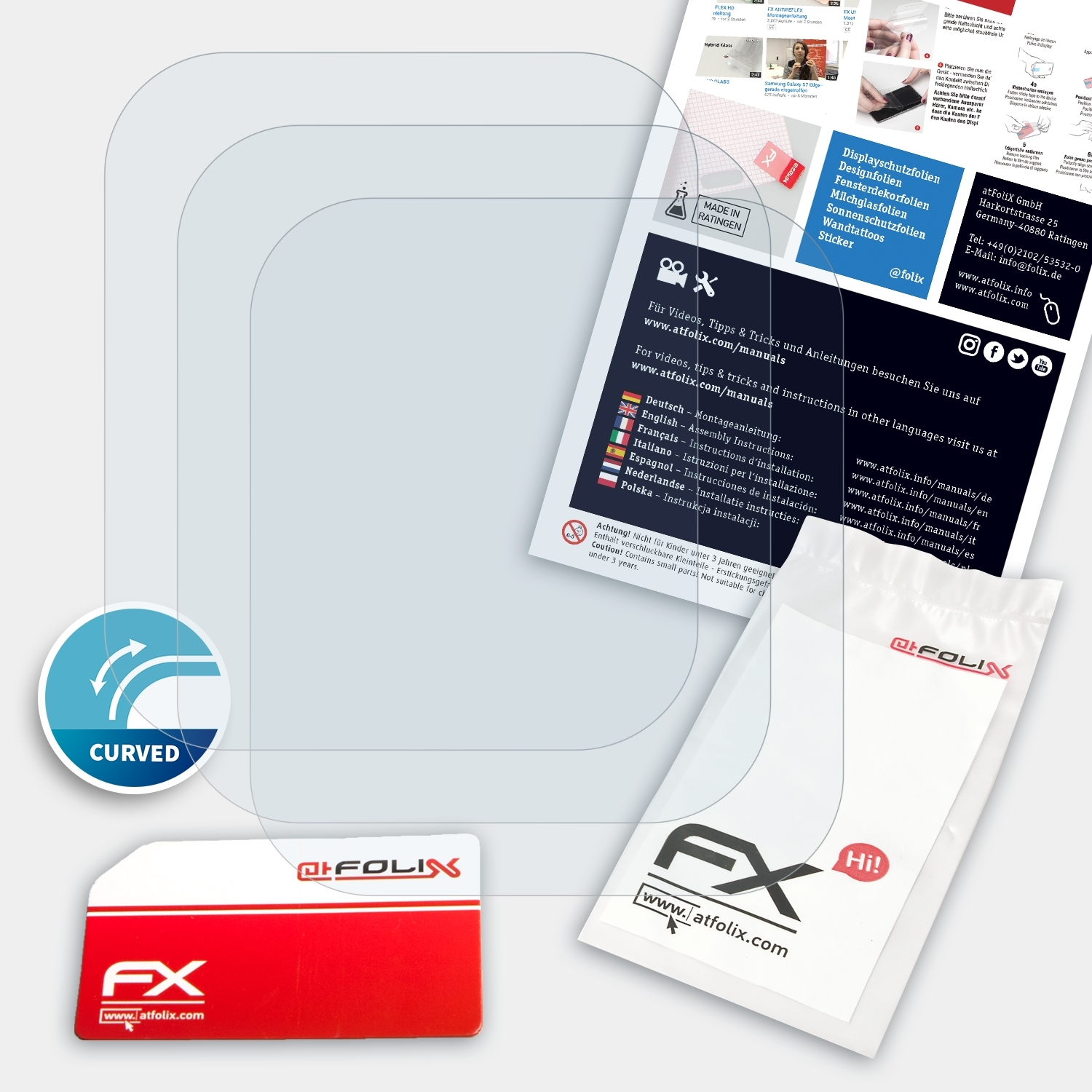 3) FX-ActiFleX Magic 3x Displayschutz(für ATFOLIX Kospet