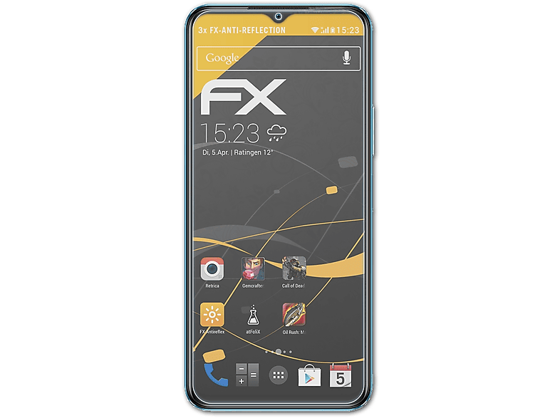 ATFOLIX 3x FX-Antireflex Displayschutz(für Vivo iQOO Z6)