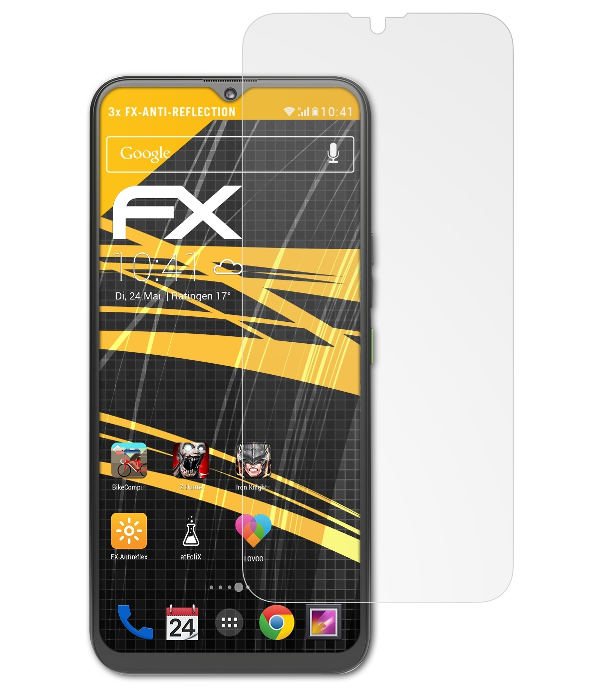 ATFOLIX 3x rephone) FX-Antireflex Displayschutz(für Rephone