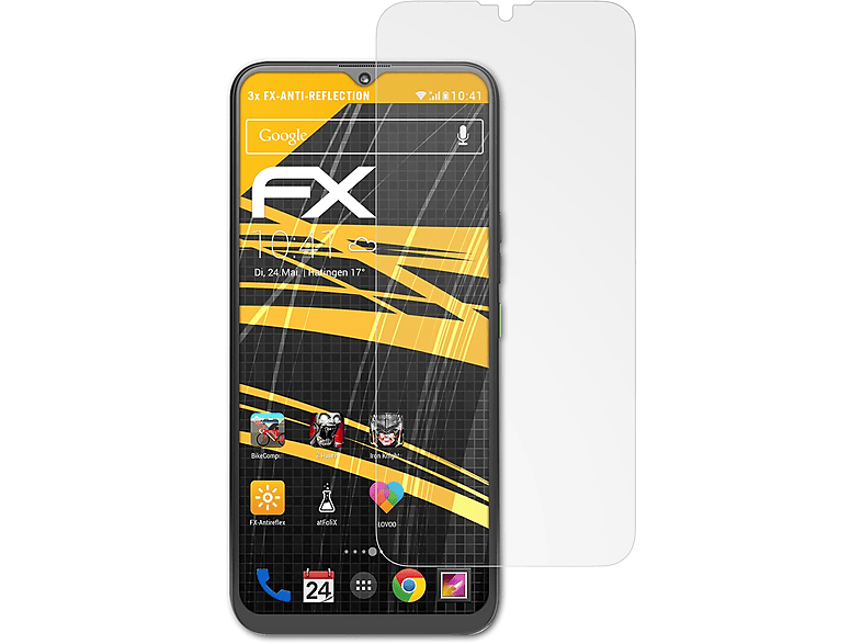3x Displayschutz(für rephone) Rephone ATFOLIX FX-Antireflex