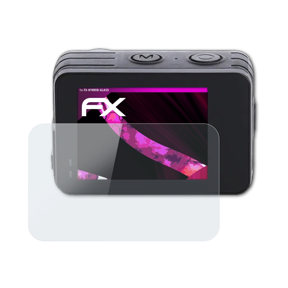 ATFOLIX FX-Hybrid-Glass 10S Plus) Actioncam Schutzglas(für Rollei