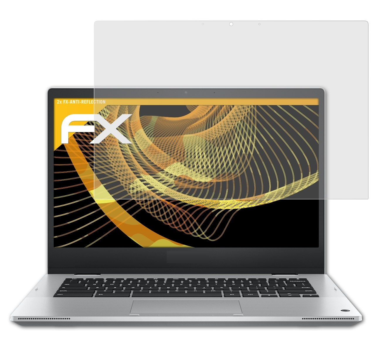 ATFOLIX 2x FX-Antireflex Displayschutz(für Asus Flip CM1 (CM1400)) Chromebook