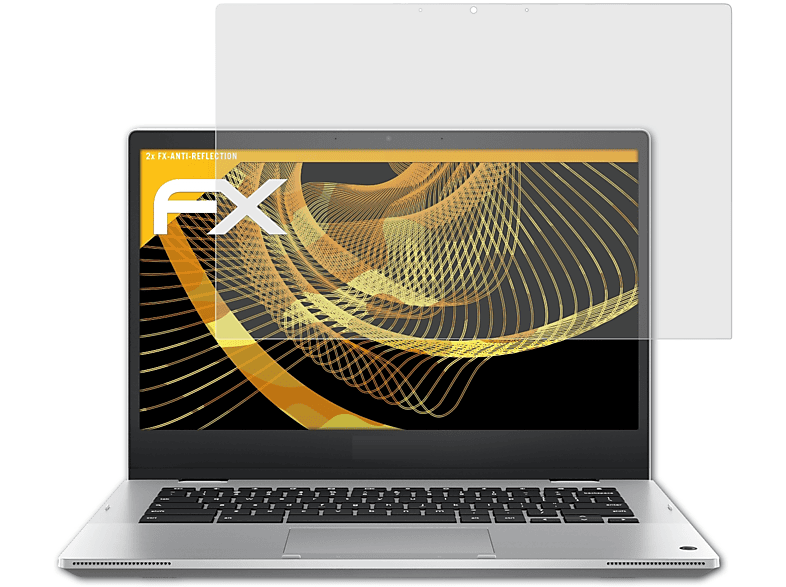 ATFOLIX 2x FX-Antireflex Displayschutz(für Asus Flip CM1 (CM1400)) Chromebook