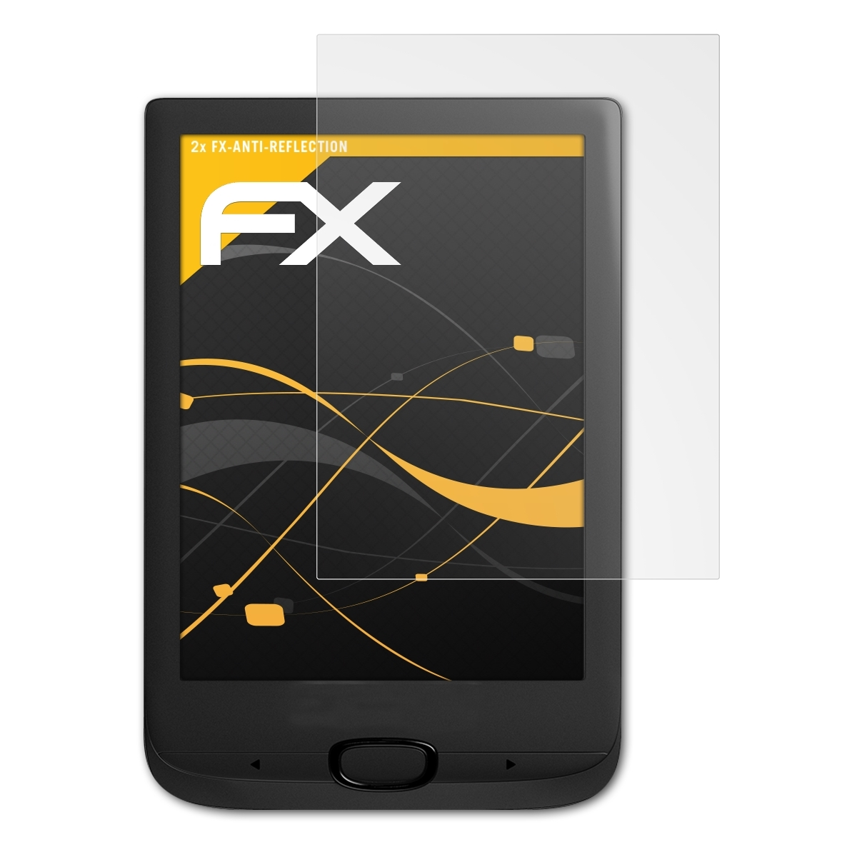 Basic 2x PocketBook FX-Antireflex 3) ATFOLIX Displayschutz(für Lux
