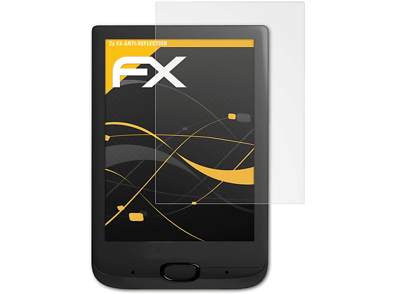 ATFOLIX 2x FX-Antireflex Displayschutz(für PocketBook Basic Lux 3)