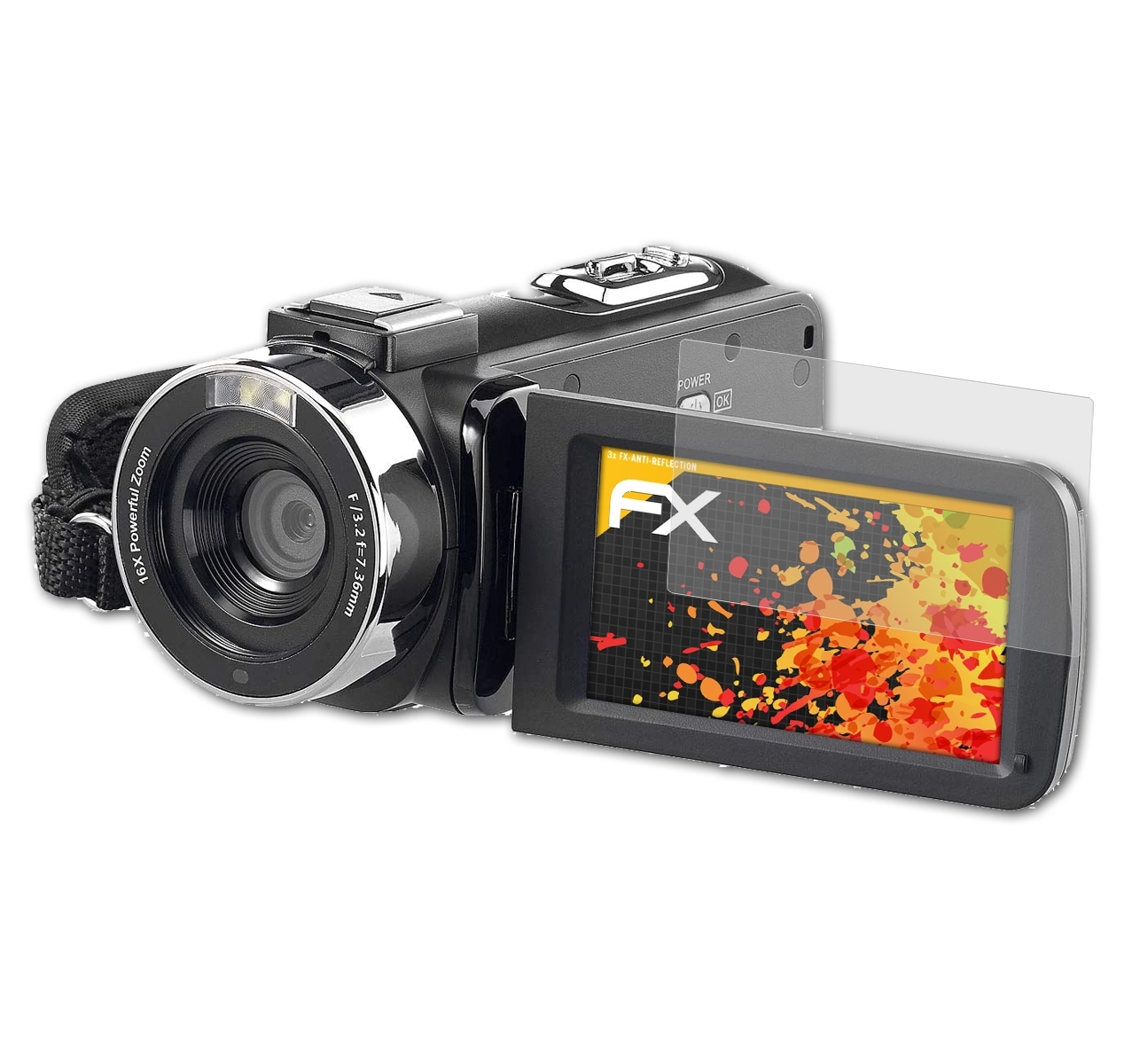NX4907-944) Somikon FX-Antireflex 3x Displayschutz(für ATFOLIX