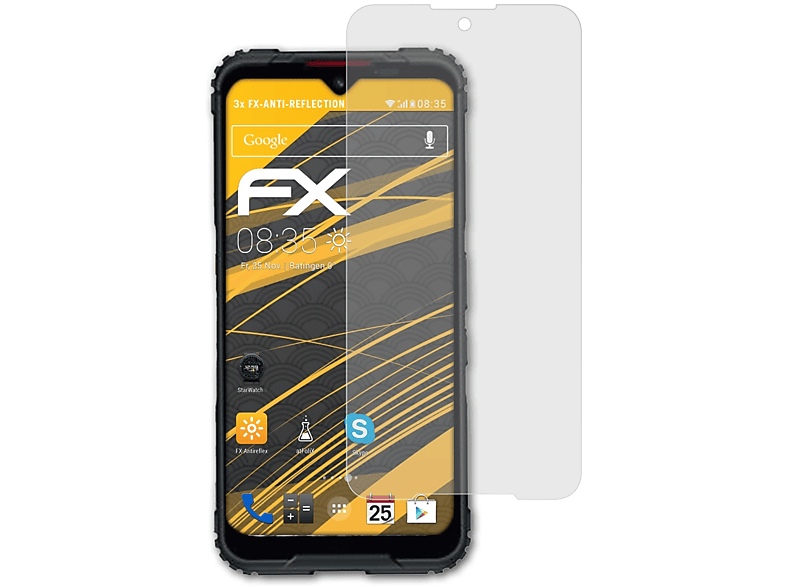 ATFOLIX 3x FX-Antireflex Displayschutz(für Energizer Hard Case G5)