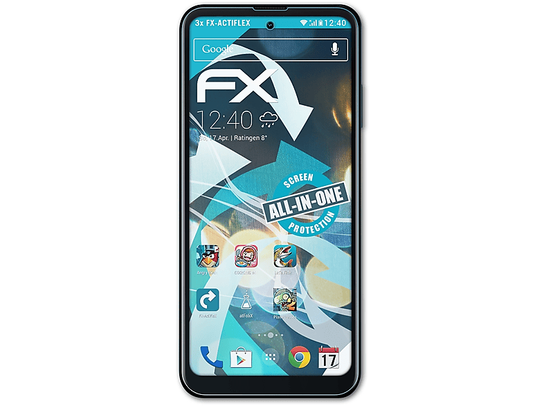 3x X100) FX-ActiFleX ATFOLIX Displayschutz(für Nokia