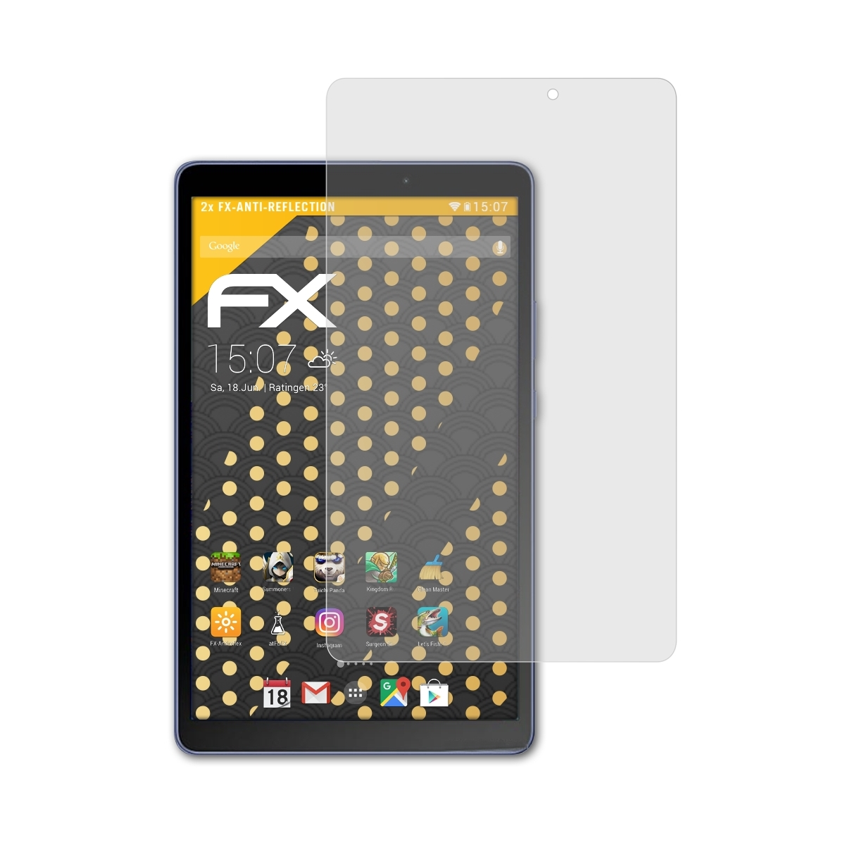 2x Honor X7) FX-Antireflex Tab Displayschutz(für ATFOLIX