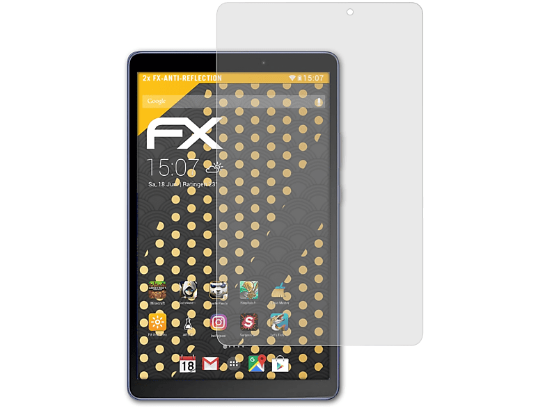 ATFOLIX 2x FX-Antireflex Displayschutz(für Honor Tab X7)