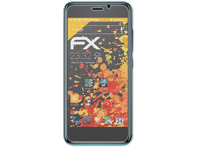 ATFOLIX 3x FX-Antireflex J10) Displayschutz(für Cubot