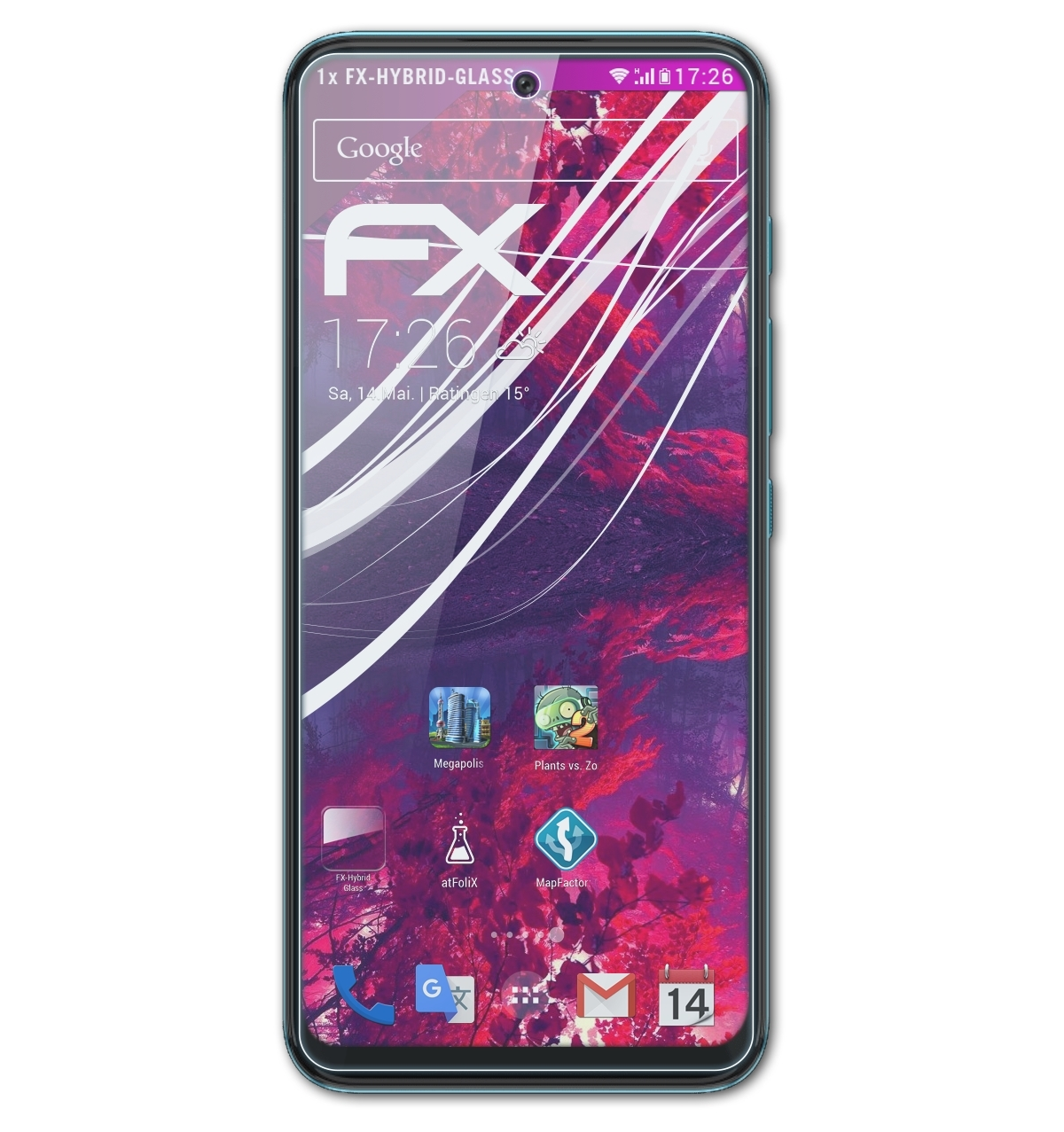 ATFOLIX FX-Hybrid-Glass Schutzglas(für Motorola 5G) G71 Moto