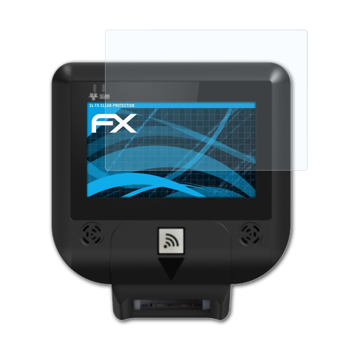 ATFOLIX 2x FX-Clear Displayschutz(für Newland 350 NQuire Skate)