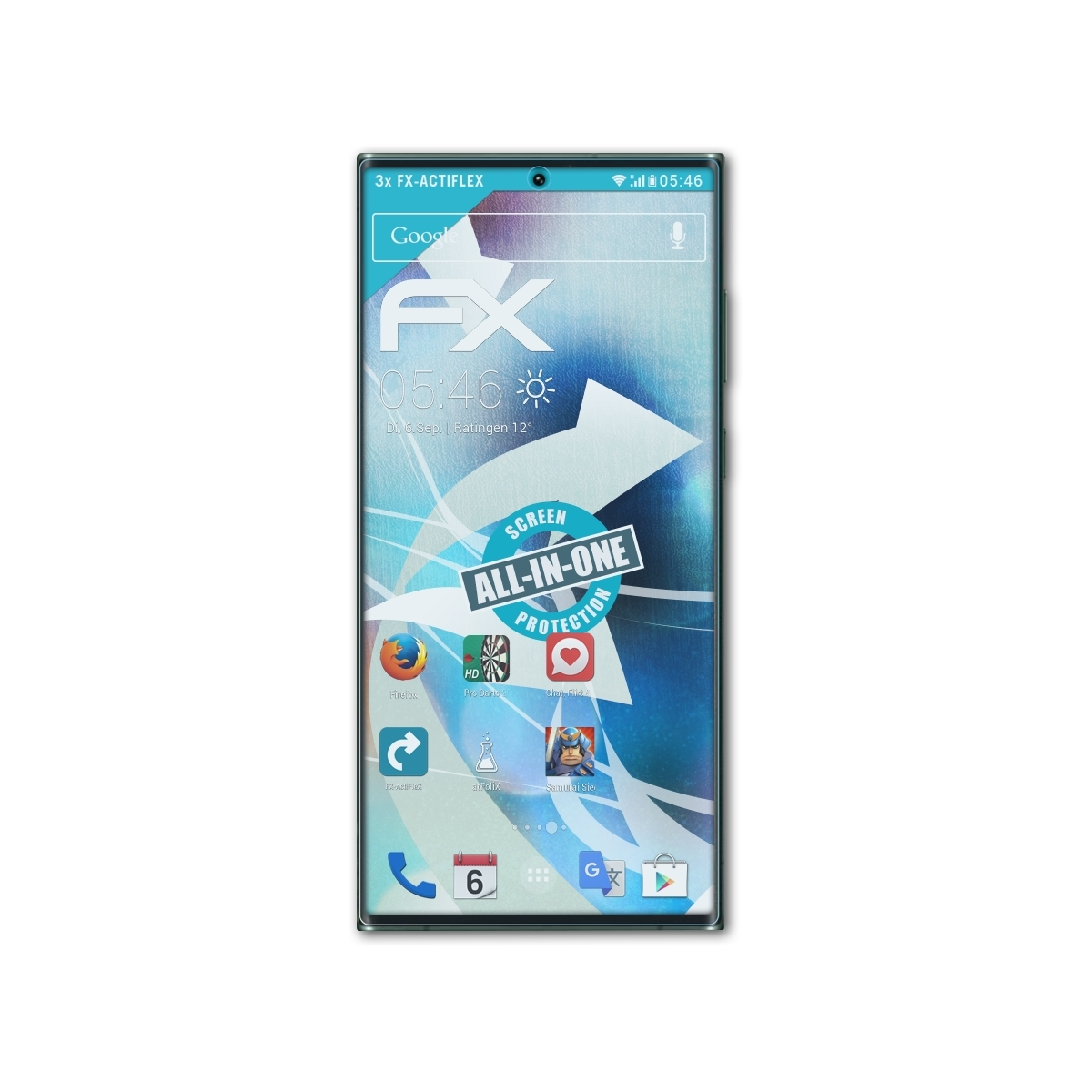 ATFOLIX 3x FX-ActiFleX Displayschutz(für Samsung 5G) S22 Galaxy Ultra
