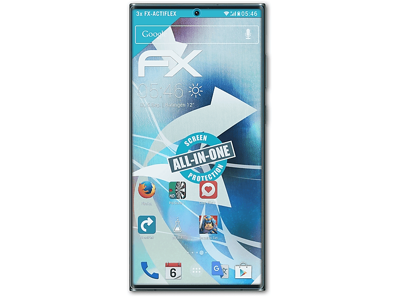 ATFOLIX 3x FX-ActiFleX Galaxy 5G) Samsung Displayschutz(für S22 Ultra