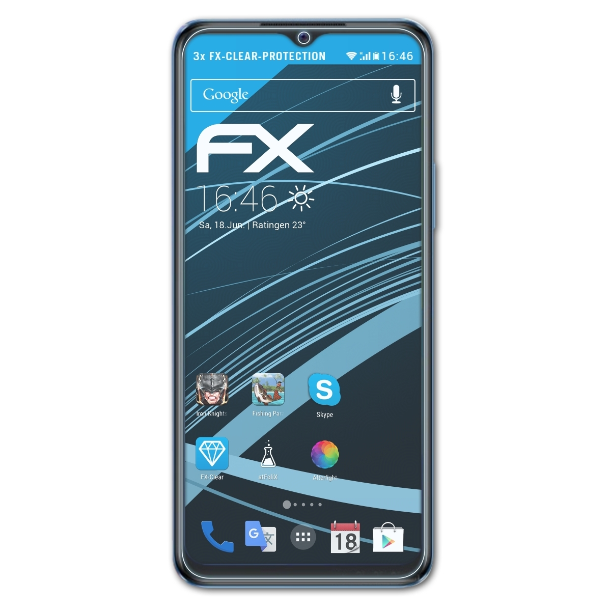 Vivo 5G) 3x FX-Clear Y55 ATFOLIX Displayschutz(für
